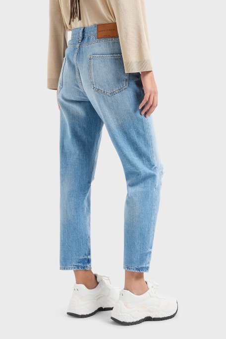 Armani Exchange J16 Boyfriend Yüksek Bel Jeans Kadın Kot Pantolon 3DYJ16 Y16GZ 05EL AÇIK MAVİ - Armani Exchange (1)