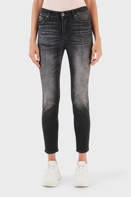 Armani Exchange J24 Pamuklu Super Skinny Fit Jeans Kadın Kot Pantolon 6RYJ24 Y12BZ 0204 SİYAH - Armani Exchange (1)
