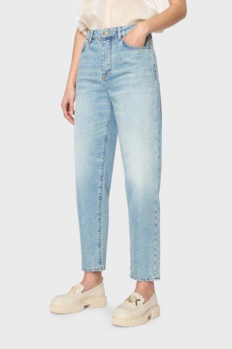 Armani Exchange J51 Tapered Fit Düz Paça Jeans Bayan Kot Pantolon 3DYJ51 Y27CZ 1500 MAVİ - Armani Exchange (1)