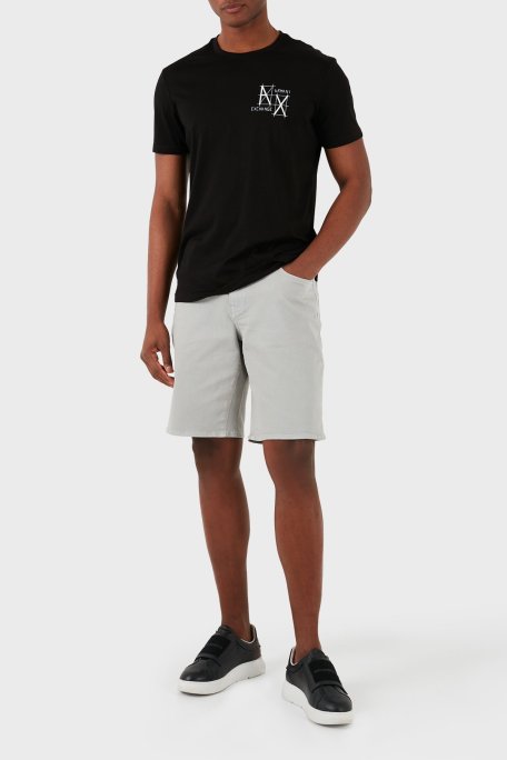 Armani Exchange J65 Slim Fit Yüksek Bel Erkek Short 3DZJ65 Z2AAZ 1946 GRİ - Armani Exchange
