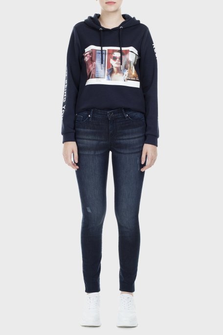 Armani Exchange J69 Jeans Bayan Kot Pantolon S 6GYJ69 Y2HJZ 1500 İNDİGO - Armani Exchange