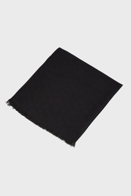 Armani Exchange Jakarlı Logo Baskılı Pamuklu 80 x 186 cm Erkek Şal XM002019 AF19835 UC001 SİYAH - Armani Exchange