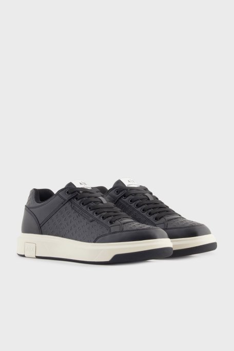 Armani Exchange Kabartma Logolu Sneaker Erkek Ayakkabı XM001722 AF17537 UC001 SİYAH - Armani Exchange (1)