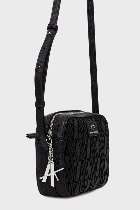 Armani Exchange Kabartmalı Logo Baskılı Ayarlanabilir Askılı Bayan Çanta XW002122 AF19298 UC001 SİYAH - Armani Exchange (1)