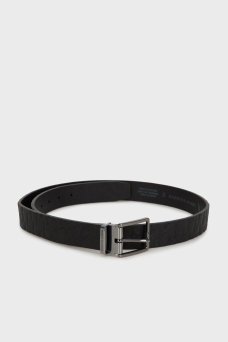 Armani Exchange Kabartmalı Logo Baskılı Erkek Kemer XM000677 AF12133 UC001 SİYAH - Armani Exchange