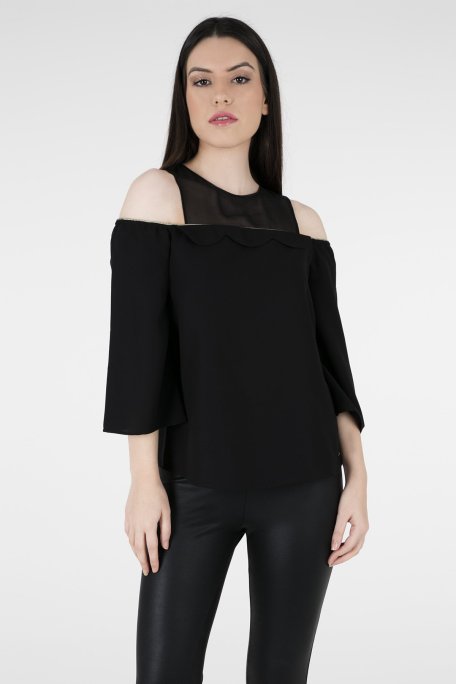 ARMANI EXCHANGE Bayan Bluz 6ZYH21 YN34Z 1200 SİYAH - Armani Exchange (1)