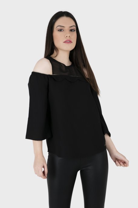 ARMANI EXCHANGE Kadın Bluz 6ZYH21 YN34Z 1200 SİYAH - Armani Exchange