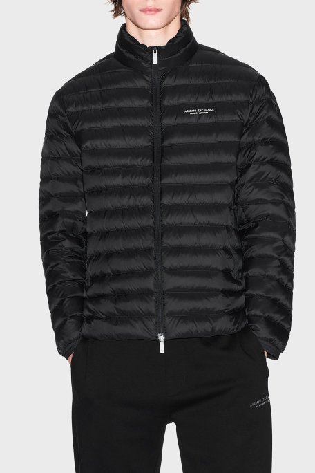 Armani Exchange Kapitoneli Kuş Tüyü Dolgulu Regular Fit Dik Yaka Şişme Erkek Mont XM001919 AF16927 UC001 SİYAH - Armani Exchange