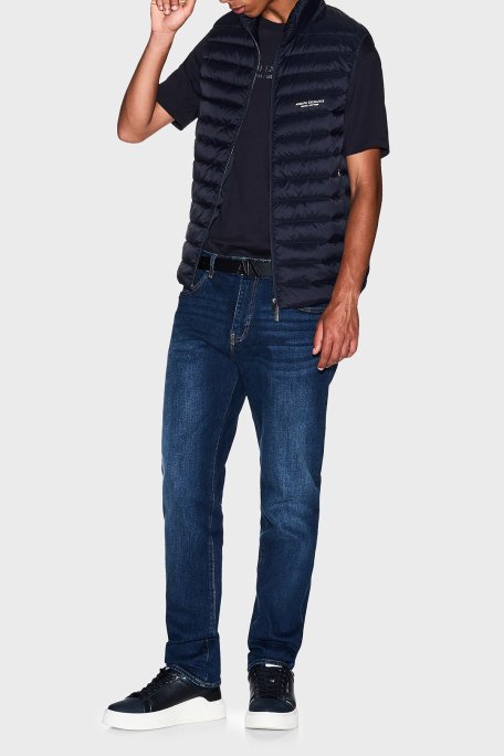 Armani Exchange Kapitoneli Kuş Tüyü Dolgulu Şişme Erkek Yelek XM001576 AF16927 UB101 LACİVERT - Armani Exchange (1)