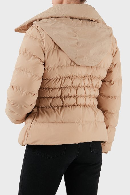 Armani Exchange Kapitoneli Regular Fit Dik Yaka Düğmeli Bayan Mont XW000653 AF15984 U1051 KUM - Armani Exchange (1)