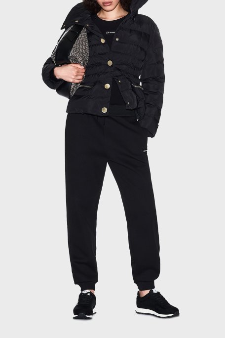 Armani Exchange Kapitoneli Regular Fit Dik Yaka Düğmeli Bayan Mont XW000653 AF15984 UC001 SİYAH - Armani Exchange (1)