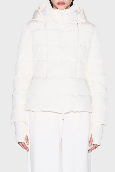 Armani Exchange Kapitoneli Regular Fit Kapüşonlu Bayan Mont XW000650 AF16207 U1003 EKRU - Armani Exchange