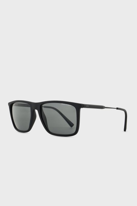 Armani Exchange Kare Erkek Gözlük 0AX4160S 807887 57 Mat Siyah-Koyu Gri - Armani Exchange