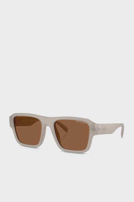 Armani Exchange Kare Güneş Erkek Gözlük 0AX4154SU 8372OK 56 Mat Opal Gri-Bronz - Armani Exchange