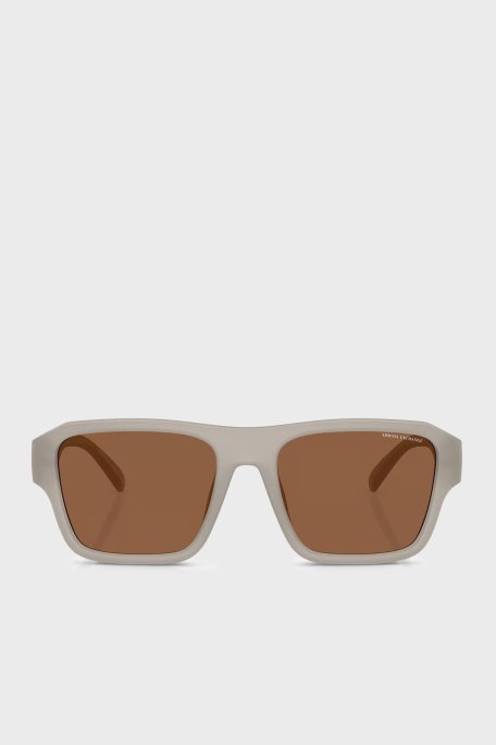 Armani Exchange Kare Güneş Erkek Gözlük 0AX4154SU 8372OK 56 Mat Opal Gri-Bronz - Armani Exchange (1)