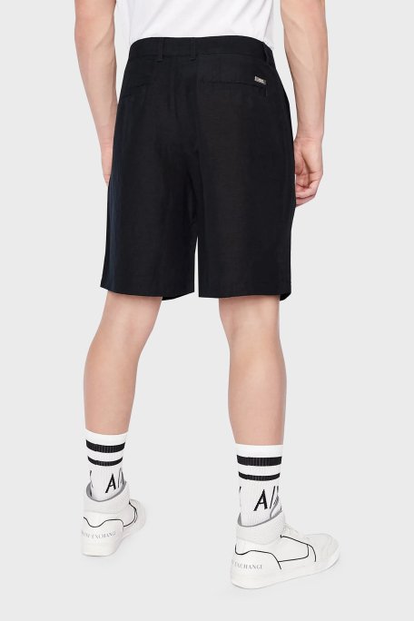 Armani Exchange Keten İpek Twill Erkek Bermuda 8NZS67 ZNFNZ 1583 LACİVERT - Armani Exchange (1)