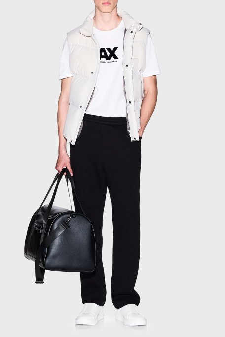 Armani Exchange Logo Baskılı Pamuklu Regular Fit Bisiklet Yaka Erkek T Shirt XM001403 AF16432 U0009 BEYAZ - Armani Exchange (1)