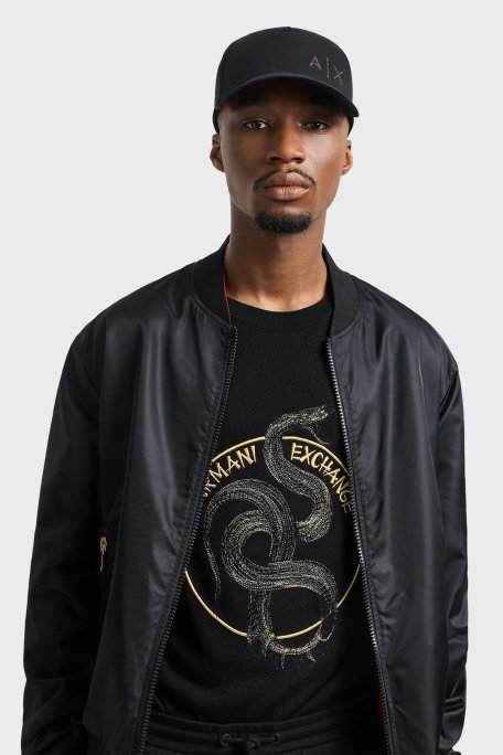 Armani Exchange Logolu % 100 Pamuk Erkek Şapka XM000282 AF12102 UC001 SİYAH - Armani Exchange (1)