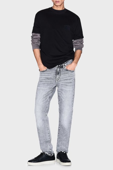 Armani Exchange Logolu % 100 Pamuk Regular Fit Bisklet Yaka Erkek T Shirt XM001456 AF10358 UC001 SİYAH - Armani Exchange (1)