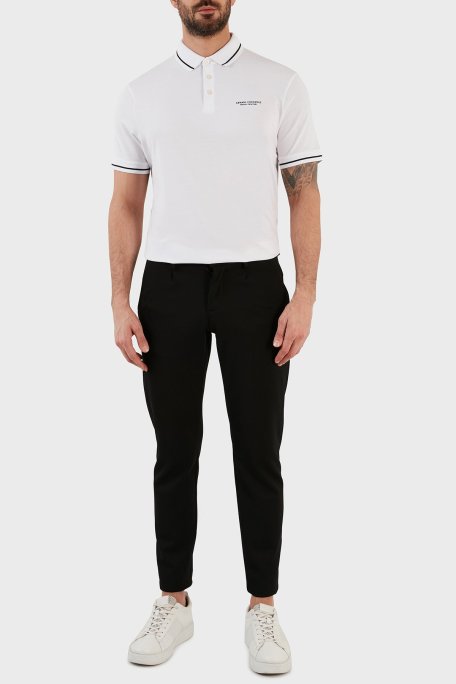 Armani Exchange Logolu % 100 Pamuk Slim Fit Polo T Shirt Erkek Polo Yaka T Shirt 8NZFFM ZJ5DZ 1100 BEYAZ - Armani Exchange (1)