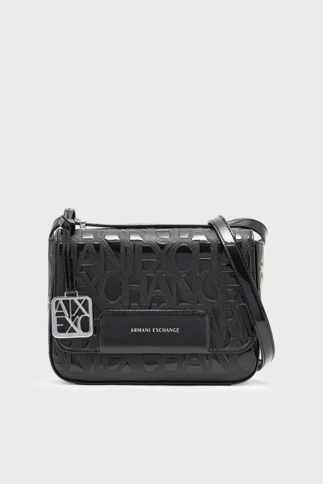 Armani Exchange Logolu Ayarlanabilir Askılı Bayan Çanta XW001577 AF17290 UC001 SİYAH - Armani Exchange