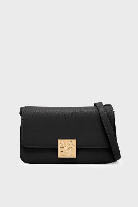 Armani Exchange Logolu Ayarlanabilir Askılı Bayan Çanta XW002171 AF19895 UC001 SİYAH - Armani Exchange