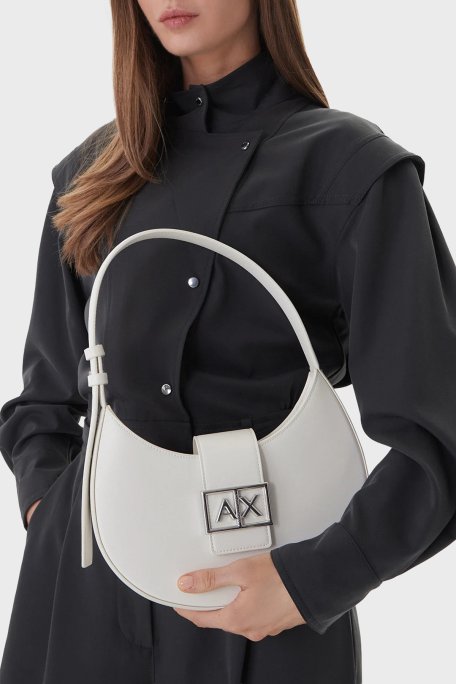 Armani Exchange Logolu Ayarlanabilir Askılı Bayan Çanta XW002565 AF12039 U0011 BEYAZ - Armani Exchange (1)
