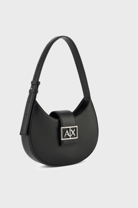 Armani Exchange Logolu Ayarlanabilir Askılı Bayan Çanta XW002565 AF12039 UC001 SİYAH - Armani Exchange