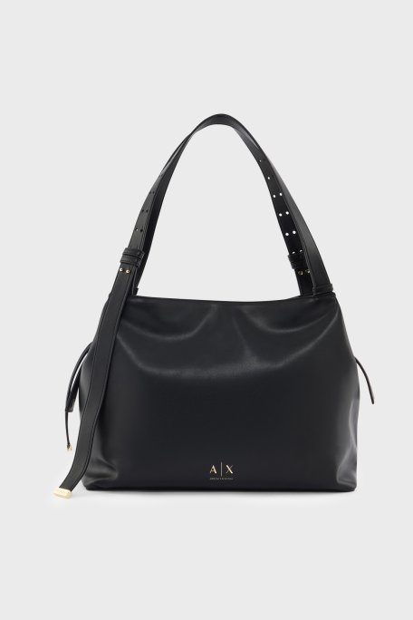 Armani Exchange Logolu Ayarlanabilir Askılı Bayan Çanta XW002603 AF19902 UC001 SİYAH - Armani Exchange