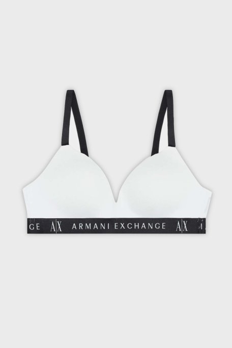 Armani Exchange Logolu Ayarlanabilir Askılı Bralet Bayan Sütyen 947027 CC502 00010 BEYAZ - Armani Exchange