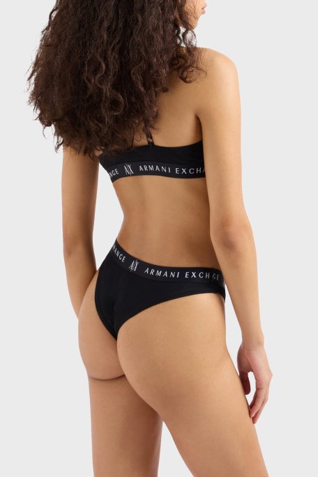 Armani Exchange Logolu Ayarlanabilir Askılı Bralet Bayan Sütyen 947027 CC502 00020 SİYAH - Armani Exchange (1)
