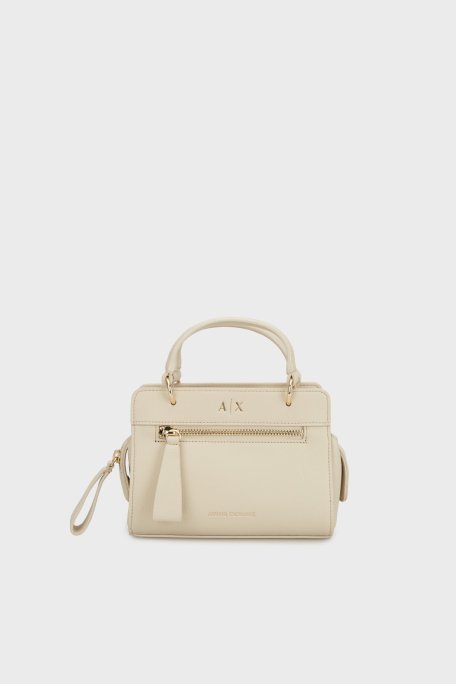 Armani Exchange Logolu Ayarlanabilir Askılı Mini Bayan Çanta XW001212 AF17117 U1092 BEJ - Armani Exchange