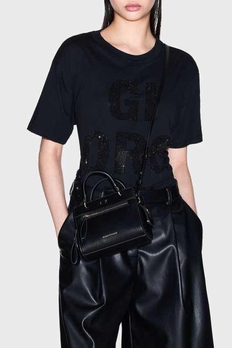 Armani Exchange Logolu Ayarlanabilir Askılı Mini Bayan Çanta XW001212 AF17117 UC001 SİYAH - Armani Exchange (1)