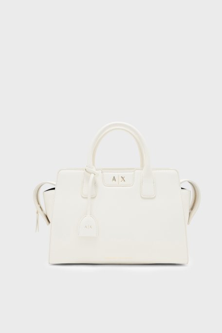 Armani Exchange Logolu Ayarlanabilir ve Çıkarılabilir Askılı Bayan Çanta XW002158 AF19892 U1003 EKRU - Armani Exchange