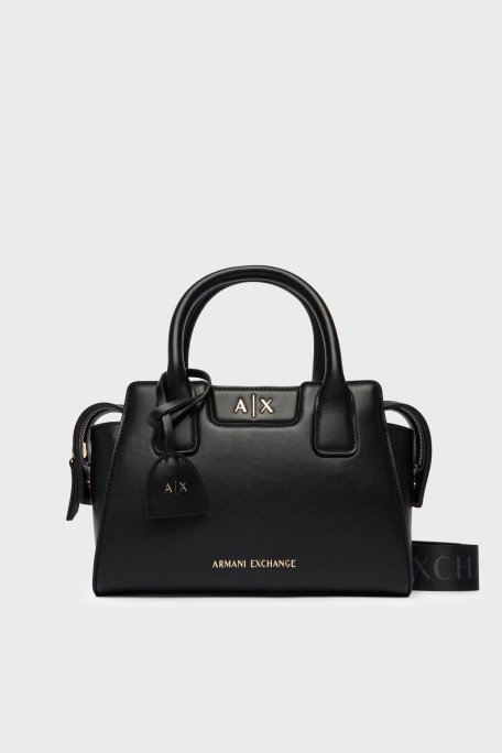 Armani Exchange Logolu Ayarlanabilir ve Çıkarılabir Askılı Bayan Çanta XW002159 AF19892 UC001 SİYAH - Armani Exchange