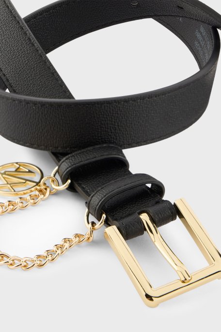 Armani Exchange Logolu Charm Detaylı Bayan Kemer XW002622 AF22692 UC001 SİYAH - Armani Exchange (1)