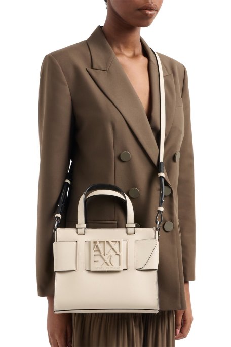 Armani Exchange Logolu Çıkarılabilir Askılı Bayan Çanta 942689 0A874 U1092 KREM - Armani Exchange (1)