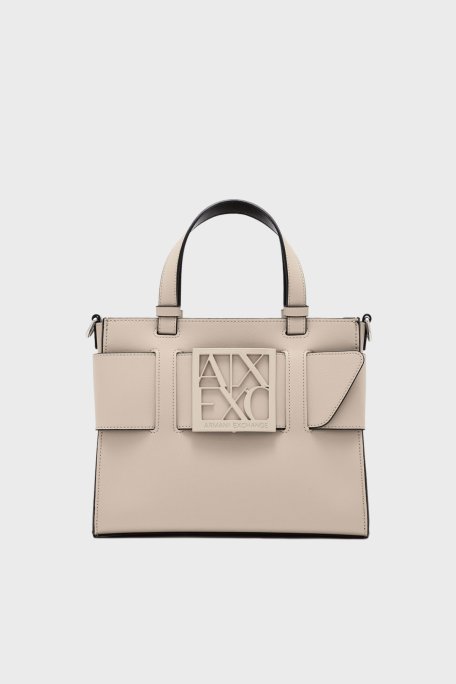 Armani Exchange Logolu Çıkarılabilir Askılı Kadın Çanta 942689 0A874 U1092 KREM - Armani Exchange