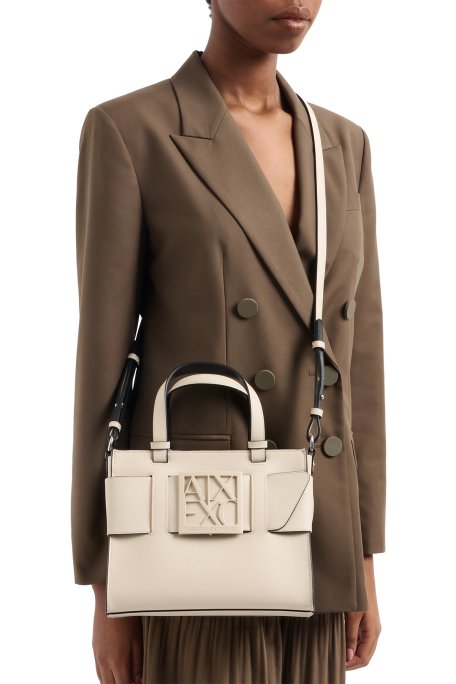 Armani Exchange Logolu Çıkarılabilir Askılı Kadın Çanta 942689 0A874 U1092 KREM - Armani Exchange (1)