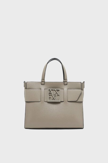 Armani Exchange Logolu Çıkarılabilir Askılı Bayan Çanta 942689 0A874 U6242 BEJ - Armani Exchange