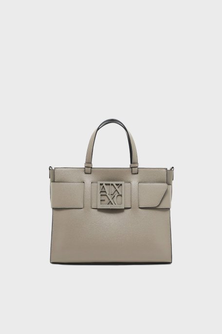 Armani Exchange Logolu Çıkarılabilir Askılı Kadın Çanta 942689 0A874 U6242 BEJ - Armani Exchange