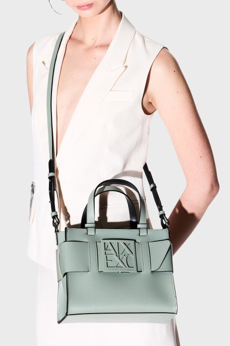 Armani Exchange Logolu Çıkarılabilir Askılı Bayan Çanta 942690 0A874 U7231 HAKİ - Armani Exchange (1)