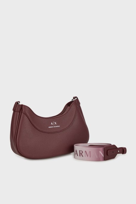 Armani Exchange Logolu Çıkarılabilir Askılı Bayan Çanta 942883 CC783 UA343 BORDO - Armani Exchange
