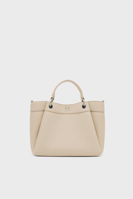 Armani Exchange Logolu Çıkarılabilir Askılı Bayan Çanta 942911 CC783 U1092 KREM - Armani Exchange