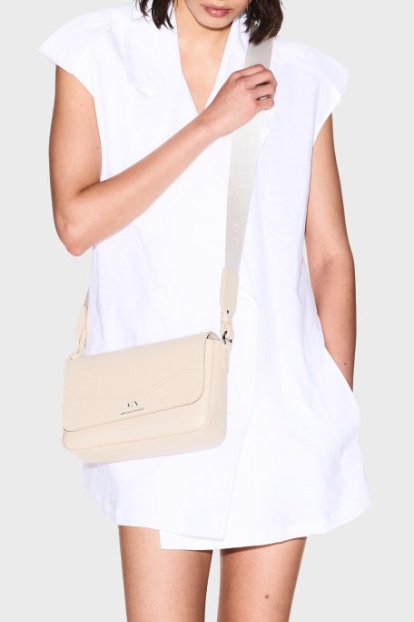 Armani Exchange Logolu Çıkarılabilir Askılı Bayan Çanta 942912 CC783 U1092 KREM - Armani Exchange (1)
