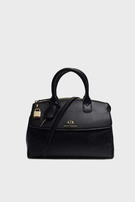 Armani Exchange Logolu Çıkarılabilir Askılı Bayan Çanta XW000307 AF12040 UC001 SİYAH - Armani Exchange