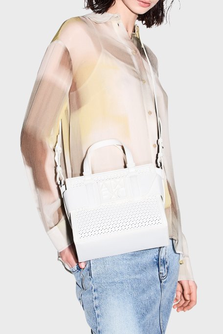Armani Exchange Logolu Çıkarılabilir Askılı Bayan Çanta XW000392 AF22626 U0011 BEYAZ - Armani Exchange (1)