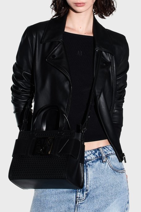 Armani Exchange Logolu Çıkarılabilir Askılı Bayan Çanta XW000392 AF22626 UC001 SİYAH - Armani Exchange (1)