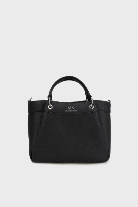 Armani Exchange Logolu Çıkarılabilir Askılı Bayan Çanta XW000393 AF13679 UC001 SİYAH - Armani Exchange