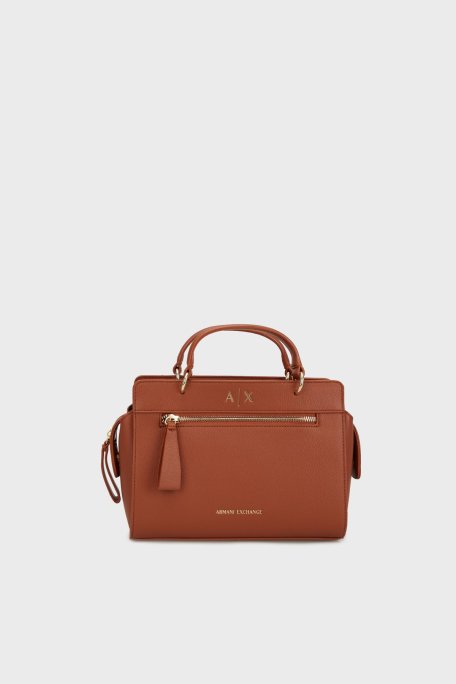 Armani Exchange Logolu Çıkarılabilir Askılı Bayan Çanta XW001554 AF17117 U6048 TABA - Armani Exchange